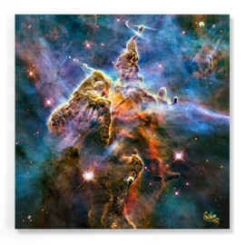 Epic Art 'Mystic Mountain' Hubble Space Telescope Acrylic Glass Wall Art, 24"x24"