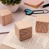 IVEI DIY Pine Wood Cube Paper Weights - Set of
