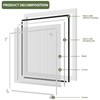 MLEJU DIY Window Screen, Adjustable Screen for Window Replacement kit