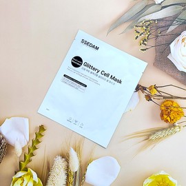 Sedam Cedam Real Lacto Black Label Glittery Cell Mask 1 box 8 sheets / 쎄담 리얼락토 블랙라벨 글리터리 셀 마스크 1box 8매