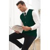 PCEAIIH Men's Gilets Knit Sweater Vest V Neck Sleeveless Cardigan