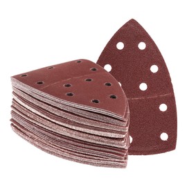 50 Sheets of Velcro Prio Sandpaper for Multi Sanders, 105 x 152 mm, Grain 120, with Velcro, Sanding Sheets, Sandpaper, Sanding Discs, Sanding, Corundum, Delta Sander Compatible