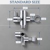 G-Promise Solid Metal Shower Arm Diverter with Holder for Hand