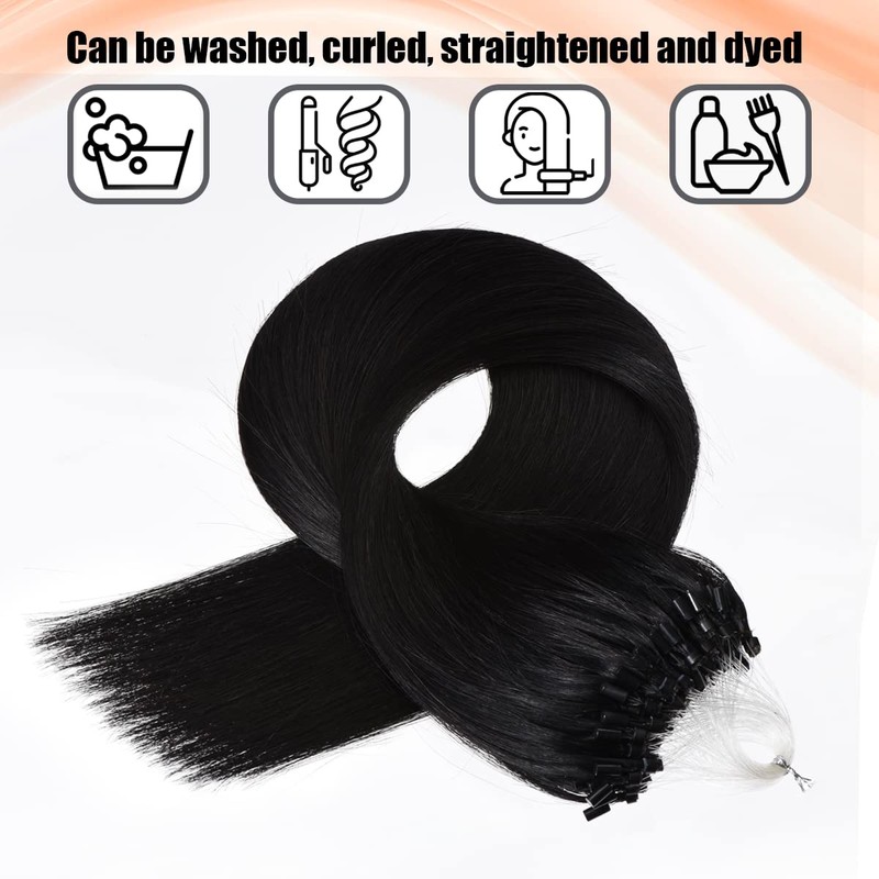 Brazilian Remy Natural Micro Beads Hair Extension 0.5g/s 100s 50g/pack