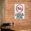 E-Bikes Or E-Scooters Are Not Allowed Sign Warning Sticker-Security Sign