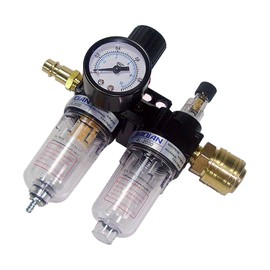 Ruolin Pressure Regulator Compressed Air Water Separator Compressed Air, 1/4 Inch Filter Water Separator Oil Separator, Pressure Regulator Pneumatic with Pressure Gauge, Pneumatic Water Separator