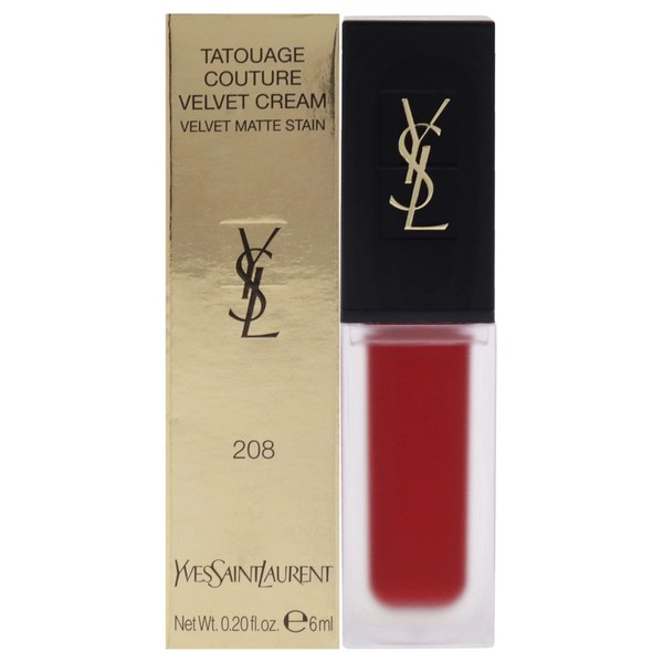 Yves Saint Laurent Tatoise Couture Velvet Cream - # 208 Rouge Faction 6ml/0.2oz
