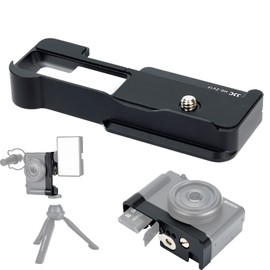 JJC Grip for ZV-1F / ZV-1 II Extension Grip for Sony VLOGCAM ZV-1F ZV-1 II ZV-1M2 ZV-1 Mark 2 Camera with Microphone and LED Fill Light