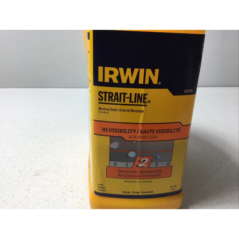 IRWIN STRAIT-LINE ORANGE Marking Chalk Line 65205-REV1 HI-Visibility 2.5 LBS