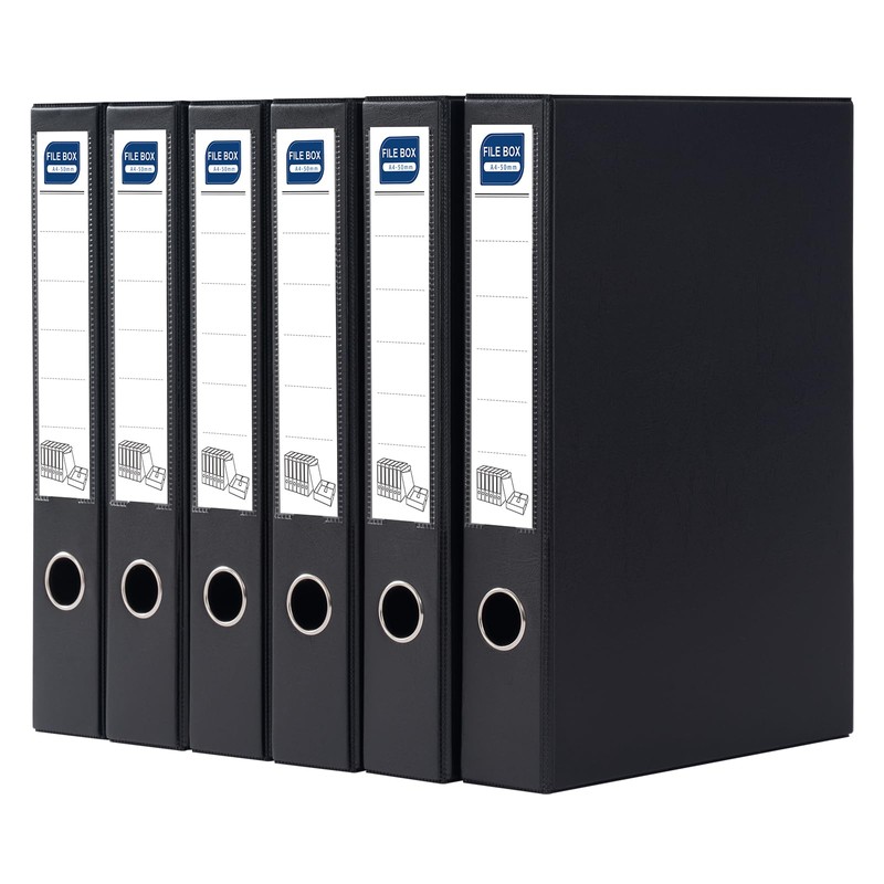 POERMA Storage File Boxes A4, 6 Pack Foldable File Box