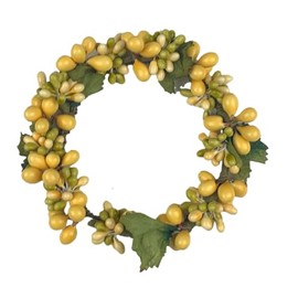 Great Finds B2413-3 LE 3" Bead Candle Ring, Lemonade