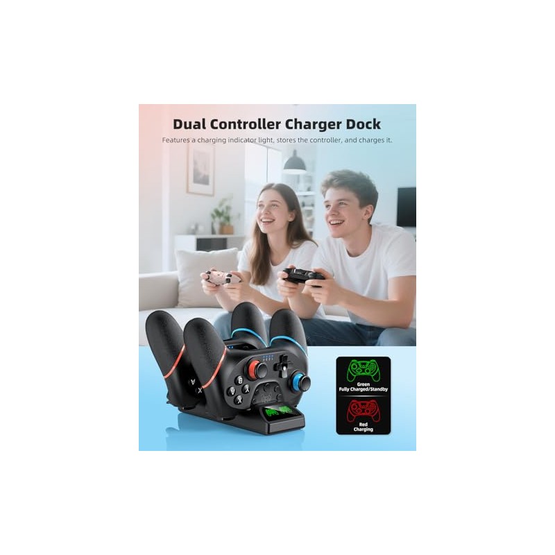 Switch 2 Controller Accessories Bundle (Black+Black)