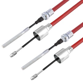 The Drive 2 x Brake Cable Suitable for AL-KO Wheel Brake, Longlife, 26 mm Bell and M8 Thread, Bowden Cable Pulley (HL: 1430 mm/GL: 1640 mm)
