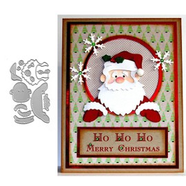 Christmas Santa Claus Metal Cutting Die Cuts, DIY Crafts Christmas Santa Scrapbook Paper Cards Cutting Dies Cut Stencils for DIY Embossing Card Making Book Tags Decorative Paper Dies Scrapbooking
