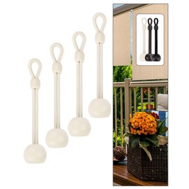 IVYSUNSun Shade Tie Downs Replacement Parts,Bungee Tie Downs,Weather Resistance,Same Size as Original,Compatible with Coolaroo Exterior Roller Shade,Outdoor Blinds,Outdoor Roller Shade(Sand,4 Pcs)