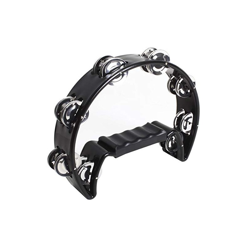 iGadgitz Xtra U6994 - Half Moon Hand Tambourine Double Cutaway