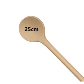 Ko&CO Wooden Cooking Spoon Made of Untreated Beech Wood | 1 Set of 5 Spoons of 25 cm | Handmade Wooden Cutlery | Kitchen Aid Wood | Practical Wooden Spoon - Wood