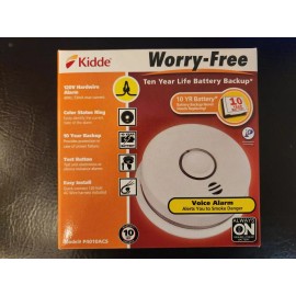 Kidde 21027537 Smoke Alarm 120V  w/Voice Alarm, color status ring, 10 yr Battery