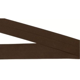 Großhandel für Schneiderbedarf 5 m Cotton Bias Binding Dark Brown 30 mm Pre-folded