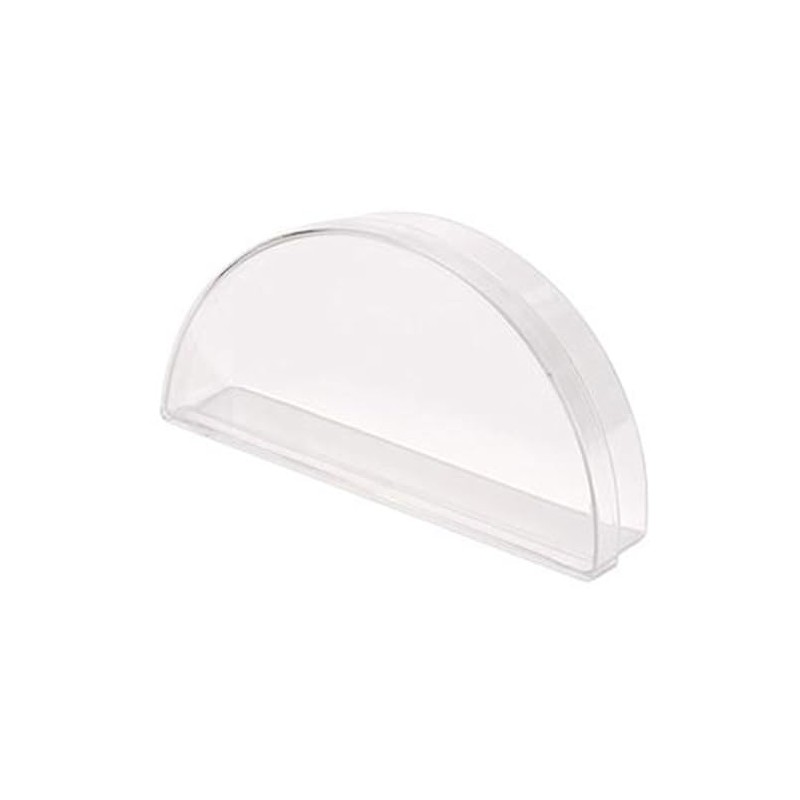 Pioneer Plastics 054C Clear Semi-Circle Plastic Container, 4.3125" W x