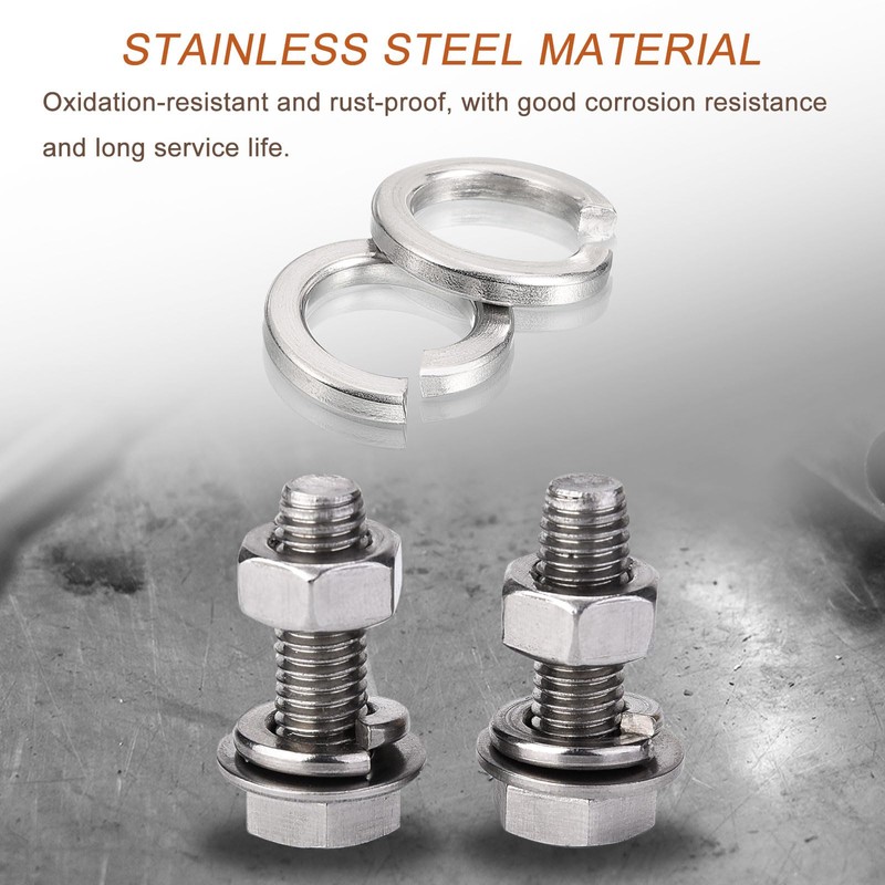 sourcing map 30 Pcs Spring Lock Washer, M10 Split Lock
