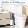 HAMITOR Toilet Bowl Brush Holder Set: Curved Design with Holder