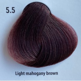 Cree Hair Color w/Keratin and Ceramides - 3.38 Fl oz - 1 Pack Professional Coloring Cream (5.5-Light Mahogany Brown)