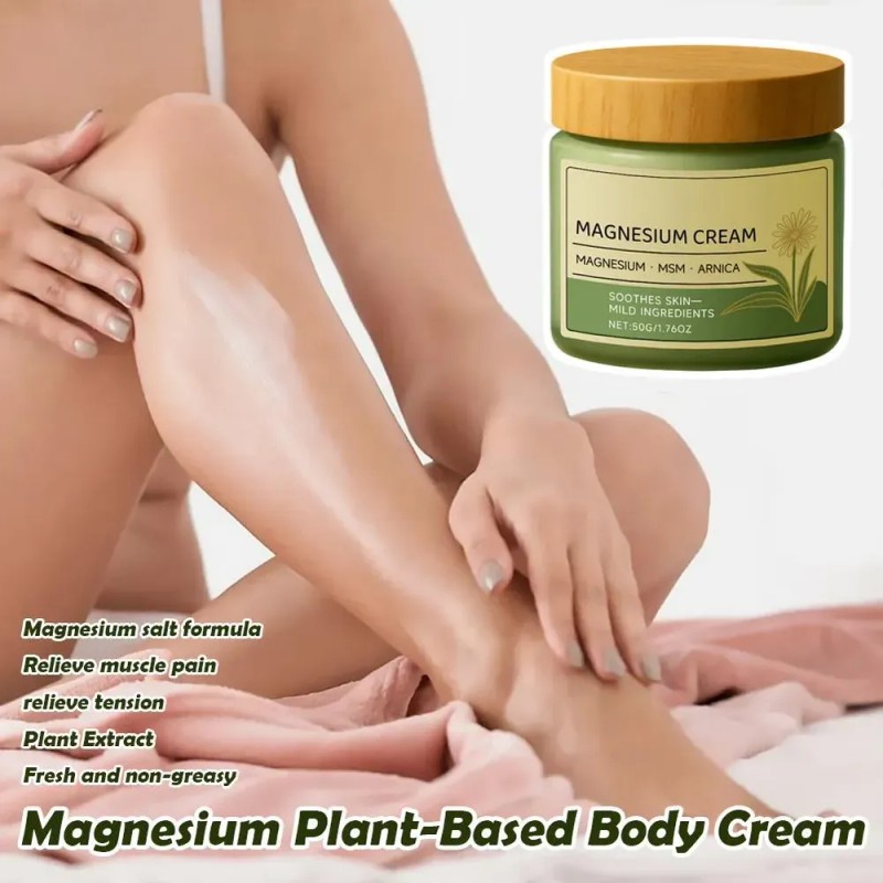 Crema De Magnesio, Crema De Masaje Corporal Para Aliviar Los