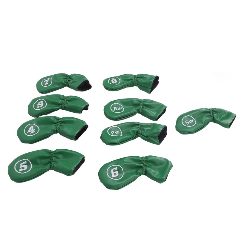9pcs Golf Club Cover PU Leather Stylish Portable Golf Head