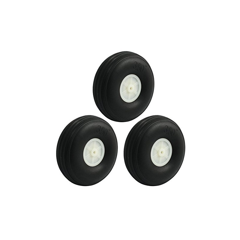 Sourcingmap 3pcs RC Model Plane Aircraft Landing PU Tire Wheel