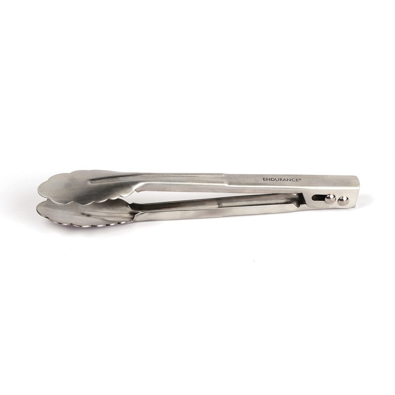 RSVP International Endurance Kitchen Utensil Collection Stainless Steel Locking Tongs