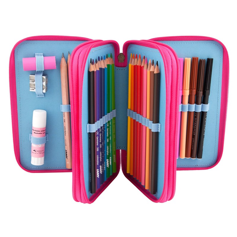 Horses Dreams 8726 – 3 Pocket Pencil Case Multi-Coloured