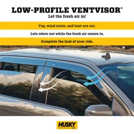 Husky Liners Ventvisor Low Profile | Fits 2010-2024 Toyota 4Runner | Front & Rear Set, 4-pc Smoke - 2854027