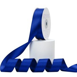KRYVUS Double Faced 1" Royal Blue Polyester Satin Ribbon Continuous 25 Yards Use for Bows Bouquet,Christmas Gift Wrapping,Floral Arrangement