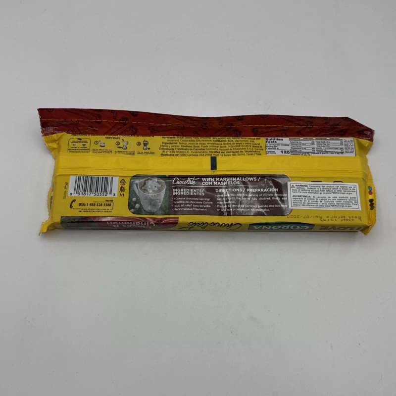 Corona Colombian Corona Tradicional Hot Chocolate Cloves Cinnamon bar 500g