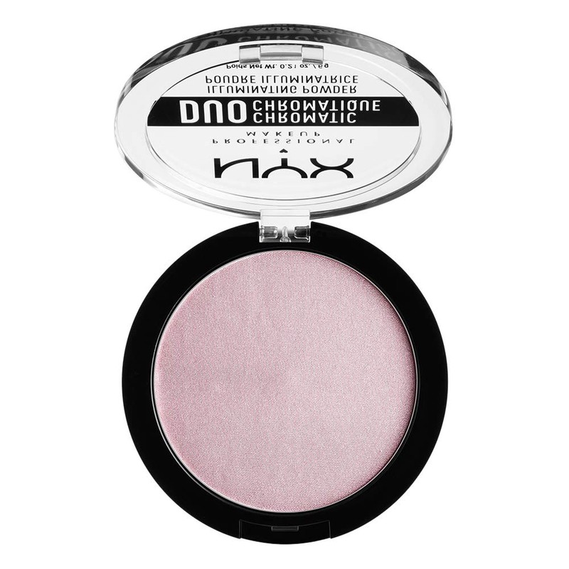 NYX Professional Makeup Duo Chromatic Illuminating Powder Highlighter- Lavender Steel,