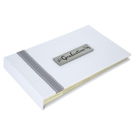 Metal Planet Ltd Graduation photo album in smart grey, Holds forty 6x4 inch photos