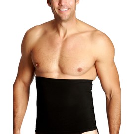 Insta Slim Men’s Slimming Compression Firming Belt, for Slimming, Tummy Control, Special Occasion, Back Support, Posture Support (Black, Large)