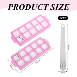 2 Pieces of Dumpling Molds and 2 Pieces of Stainless Steel Filling Spoons, Kitchen Tools, Plastic Baking Molds, Multifunctional Molds