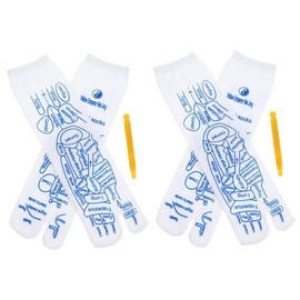 OHPHCALL 2 Sets Reflexology Socks and Acupressure Pen Foot Sole Massage Socks Ankle Protection Support for Beginners