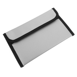 Stoooduo Fireproof Bag, Fireproof Case, 7.9 x 4.7 inches (20 x 12 cm), Set of Safes, Fireproof Bags, Fire Retardant Safes, Zipper Type, Explosion-Proof, Waterproof, Disaster Prevention, Fire Storage