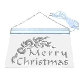 ADV PRO J038 B Merry Christmas Tree Decor Neon Light Sign Bar Neon Light Sign
