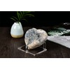 AMOYSTONE Heart Celestite Crystal Geode Raw Healing Crystal Blue Crystal