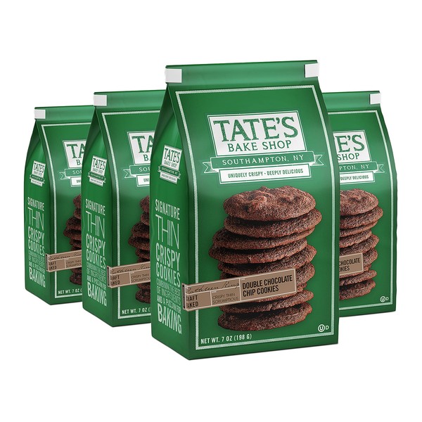 Tate's Bake Shop Double Chocolate Chip Cookies, 4 - 7 oz Bags