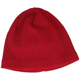 Breiter XXL Knitted Hat for Head Size 62 to 63 Wool Inner Fleece Band, red