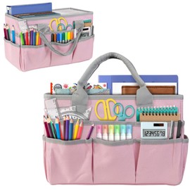 DZOZO Desktop File Folder Tote Storage Organizer Art Craft Storage Bag Foldable Gardening Tool Bag Teacher Office Supplies Storage Tote Bag Art Organizer Storage Craft Tote Bag