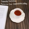 GuangYang 7oz Fine Porcelain Tea Cups and Saucers Set with