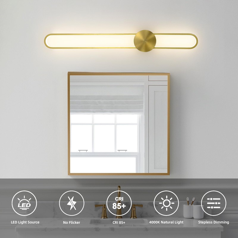 JAYMP Modern Wall Sconce 4000K Dimmable LED Wall Light Fixture,