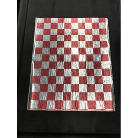 Insulated Cushion Foil Wrap, 5C13-2CR, 10-1/2" x 13", Printed Red Checkered, 500 Sheets Per Box