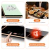 Electric Warming Tray（36.6x15x1inch） Glass Surface, 4-in-1 Food Warmers for Parties